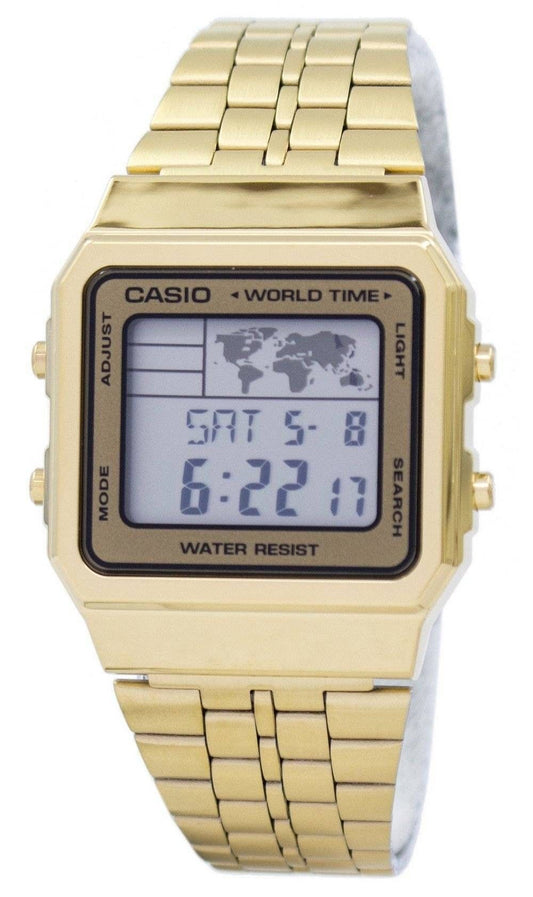Refurbished Casio Digital Stainless Steel Quartz A500WGA-9DF Men's Watch