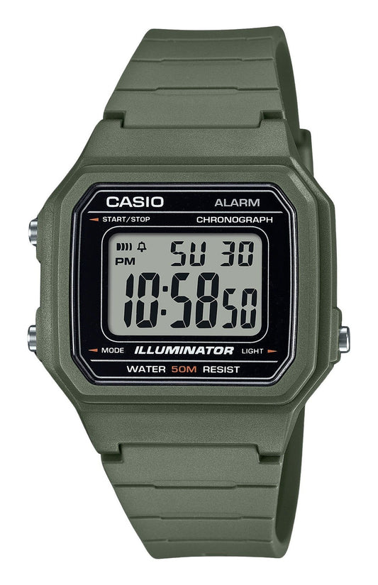 Casio Youth Digital Resin Strap Quartz W-217H-3AV Men's Watch