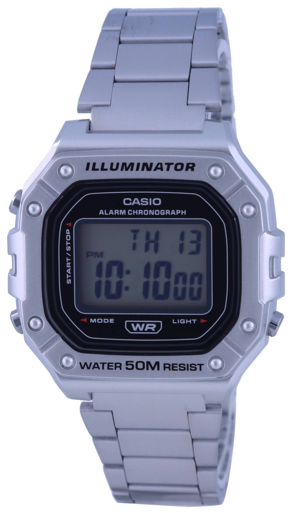 Casio Youth Digital Stainless Steel W-218HD-1A W218HD-1 Men's Watch