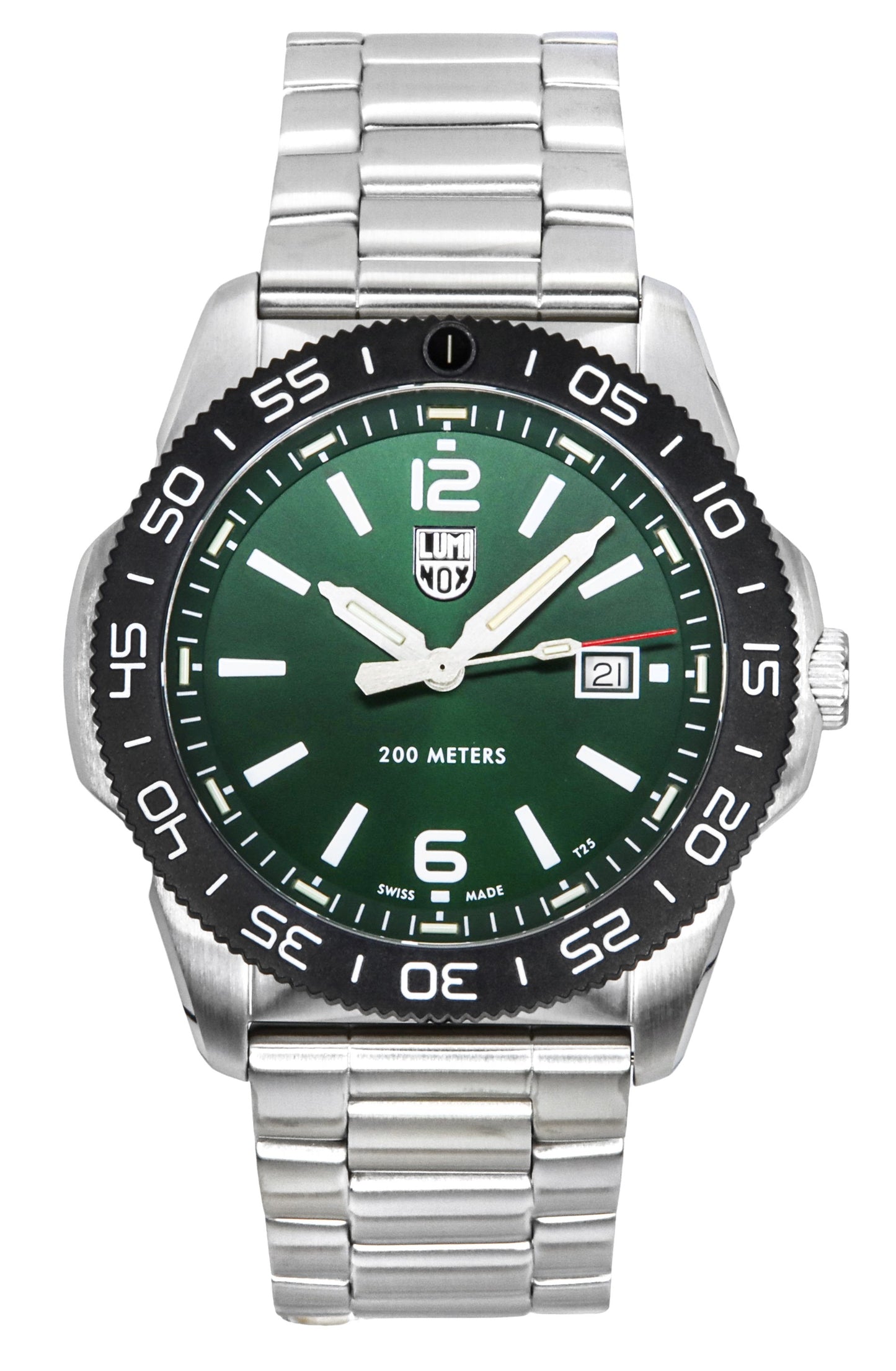 Luminox Pacific Diver Stainless Steel Green Dial Quartz XS.3137 200M Men's Watch