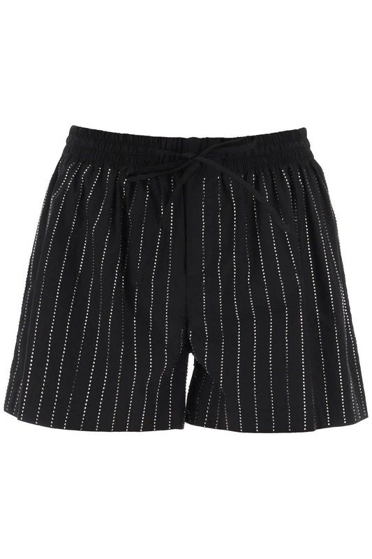 Giuseppe Di Morabito Giuseppe di morabito poplin shorts with rhinestones