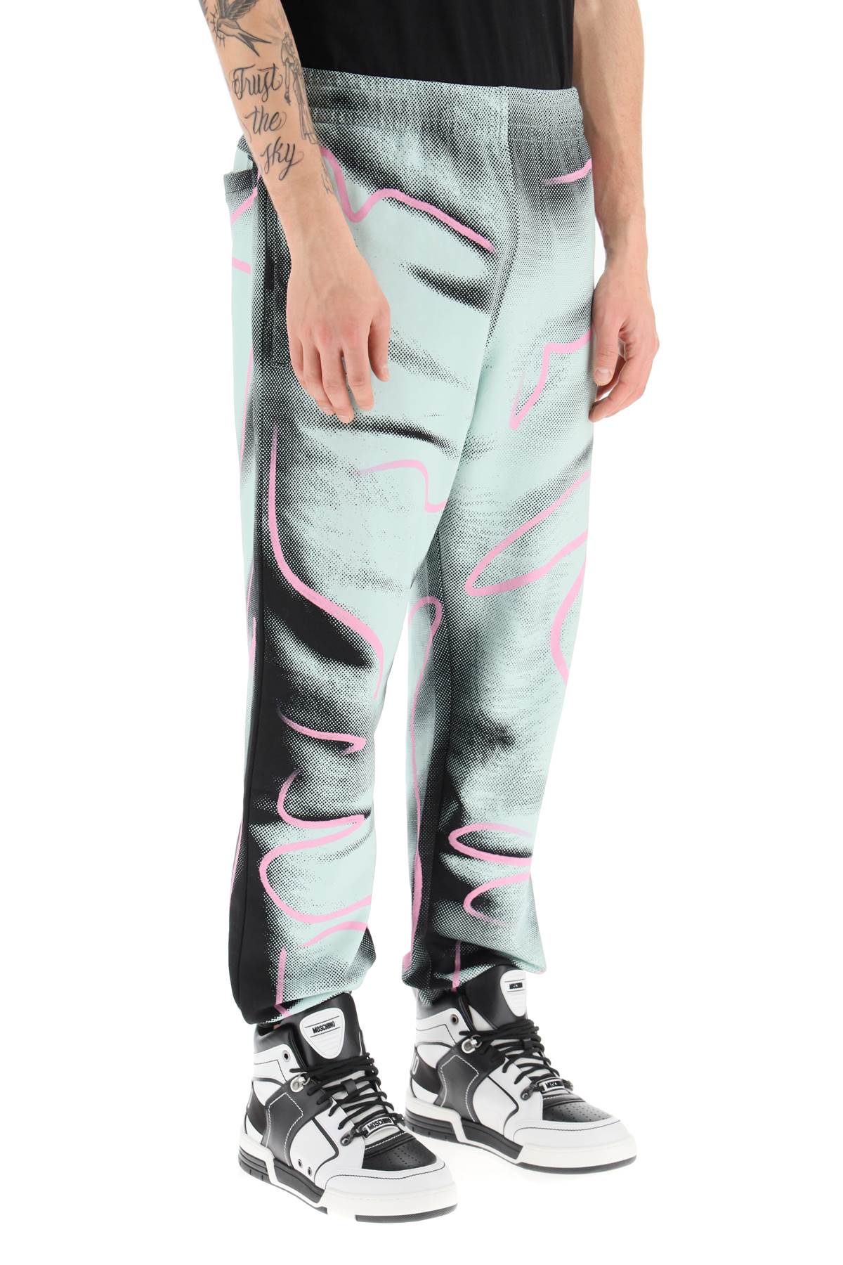 Moschino Moschino shadows & squiggles jogger pants