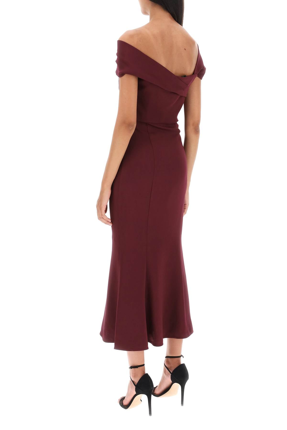 Roland Mouret Roland mouret stretch cady midi dress with twisted detail