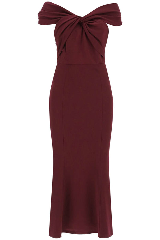 Roland Mouret Roland mouret stretch cady midi dress with twisted detail