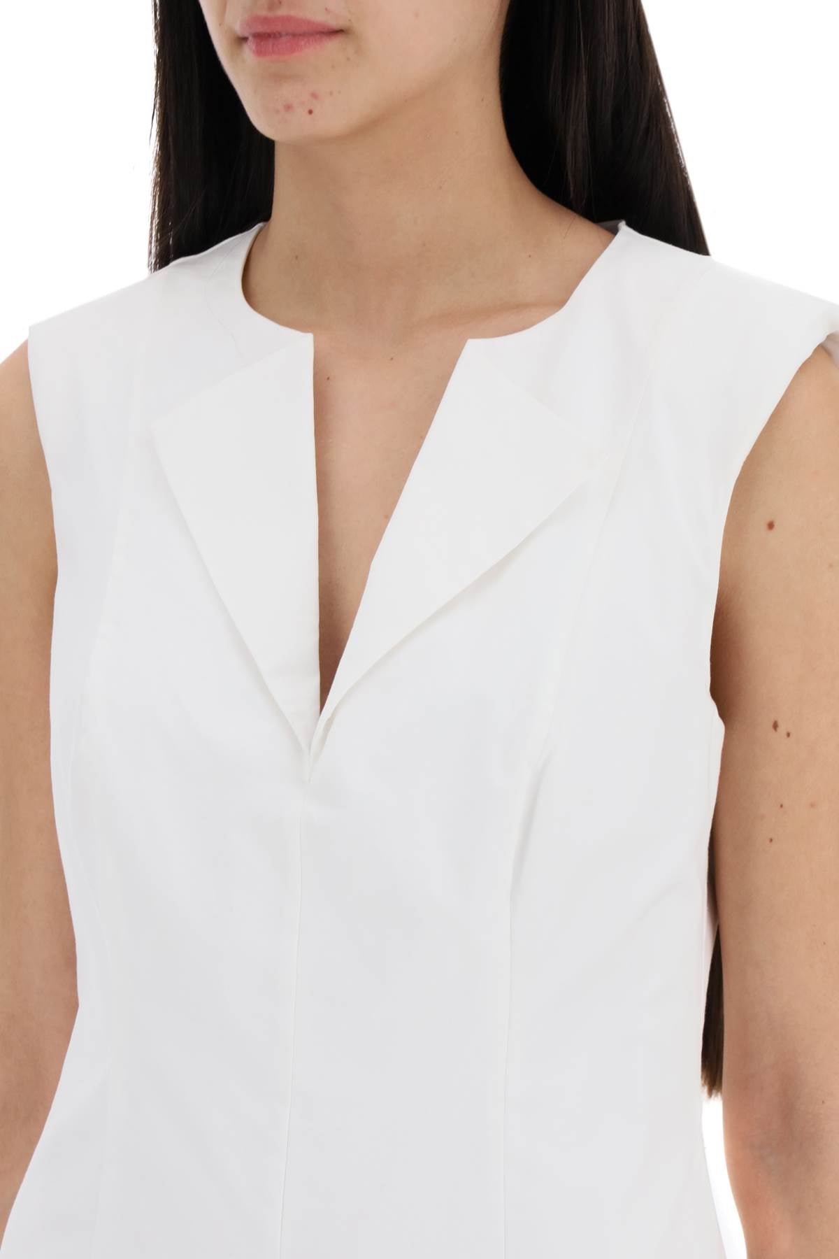 Roland Mouret Roland mouret cotton poplin midi dress in