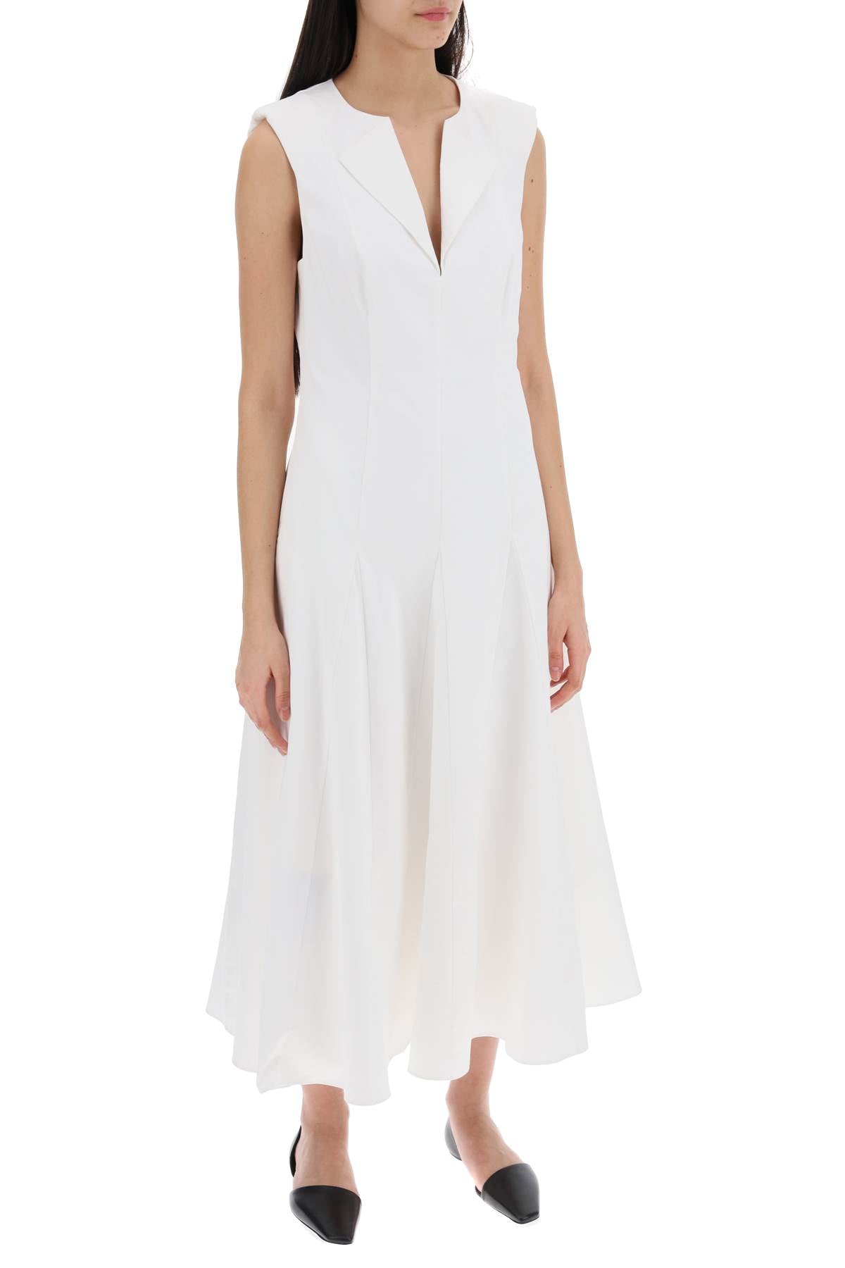 Roland Mouret Roland mouret cotton poplin midi dress in