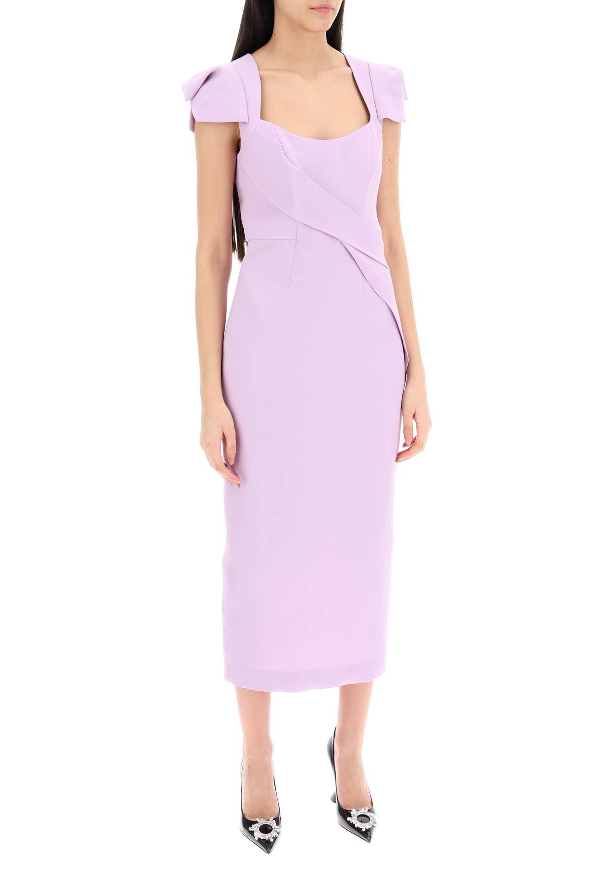 Roland Mouret Roland mouret midi dress with draped detailing