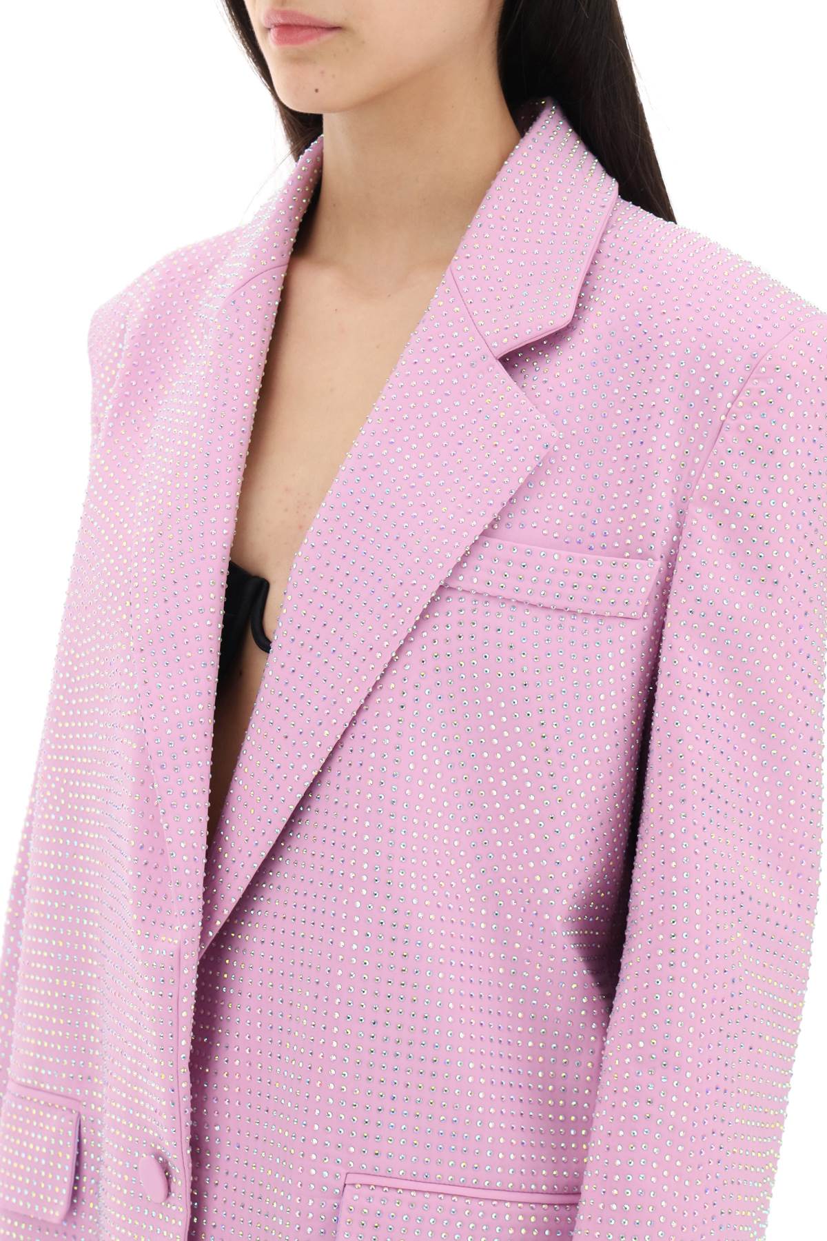 Giuseppe Di Morabito Giuseppe di morabito stretch cotton jacket with crystals