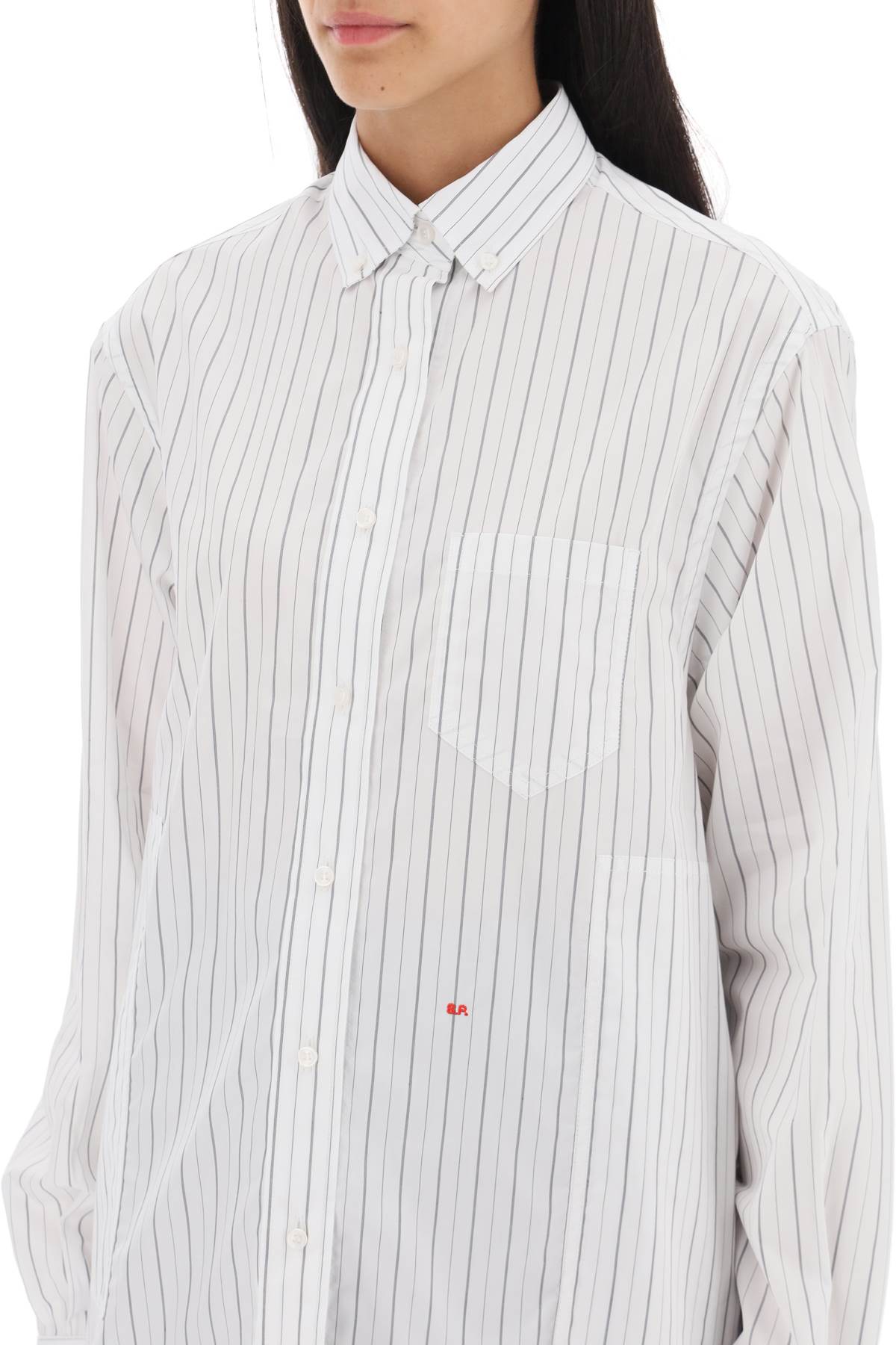 Saks Potts Saks potts 'william' pinstriped cotton shirt