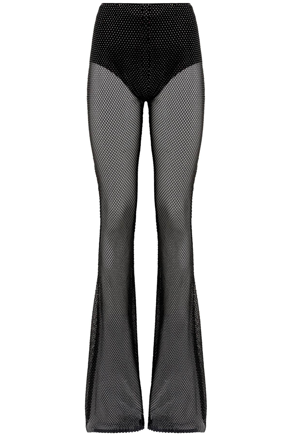 Giuseppe Di Morabito Giuseppe di morabito rhinestone-studded fishnet knit pants