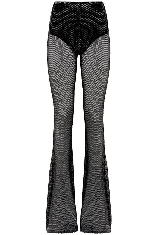 Giuseppe Di Morabito Giuseppe di morabito rhinestone-studded fishnet knit pants