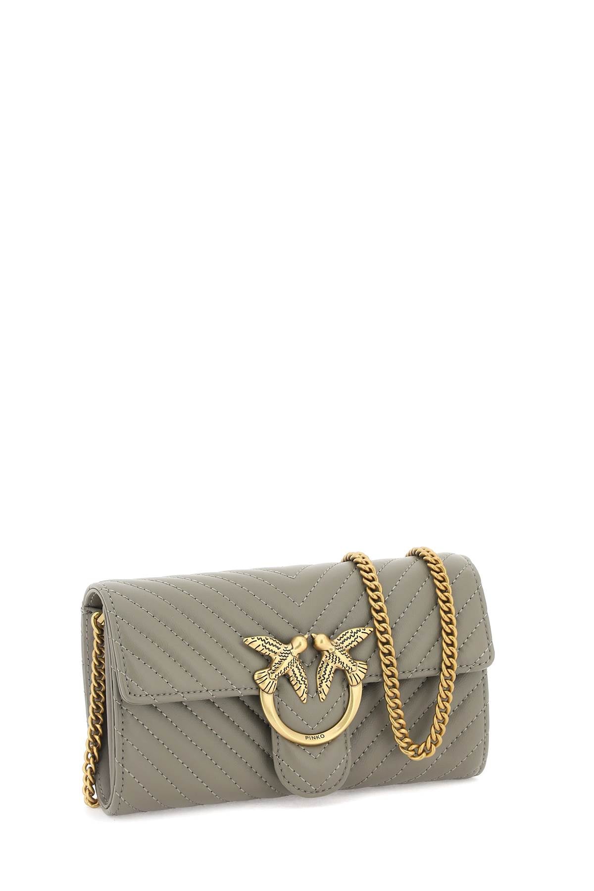 Pinko Pinko love bag chevron crossbody bag