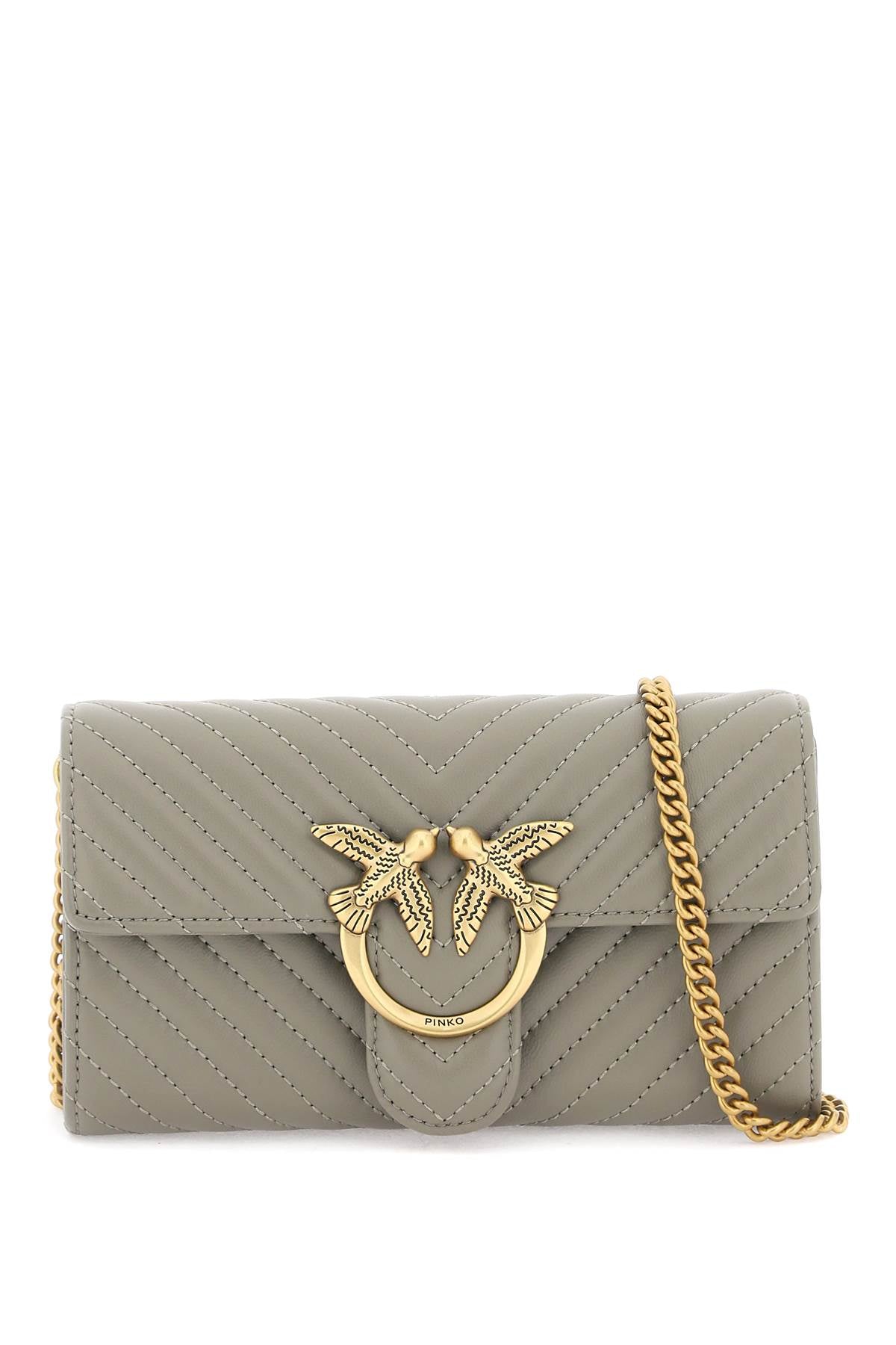 Pinko Pinko love bag chevron crossbody bag