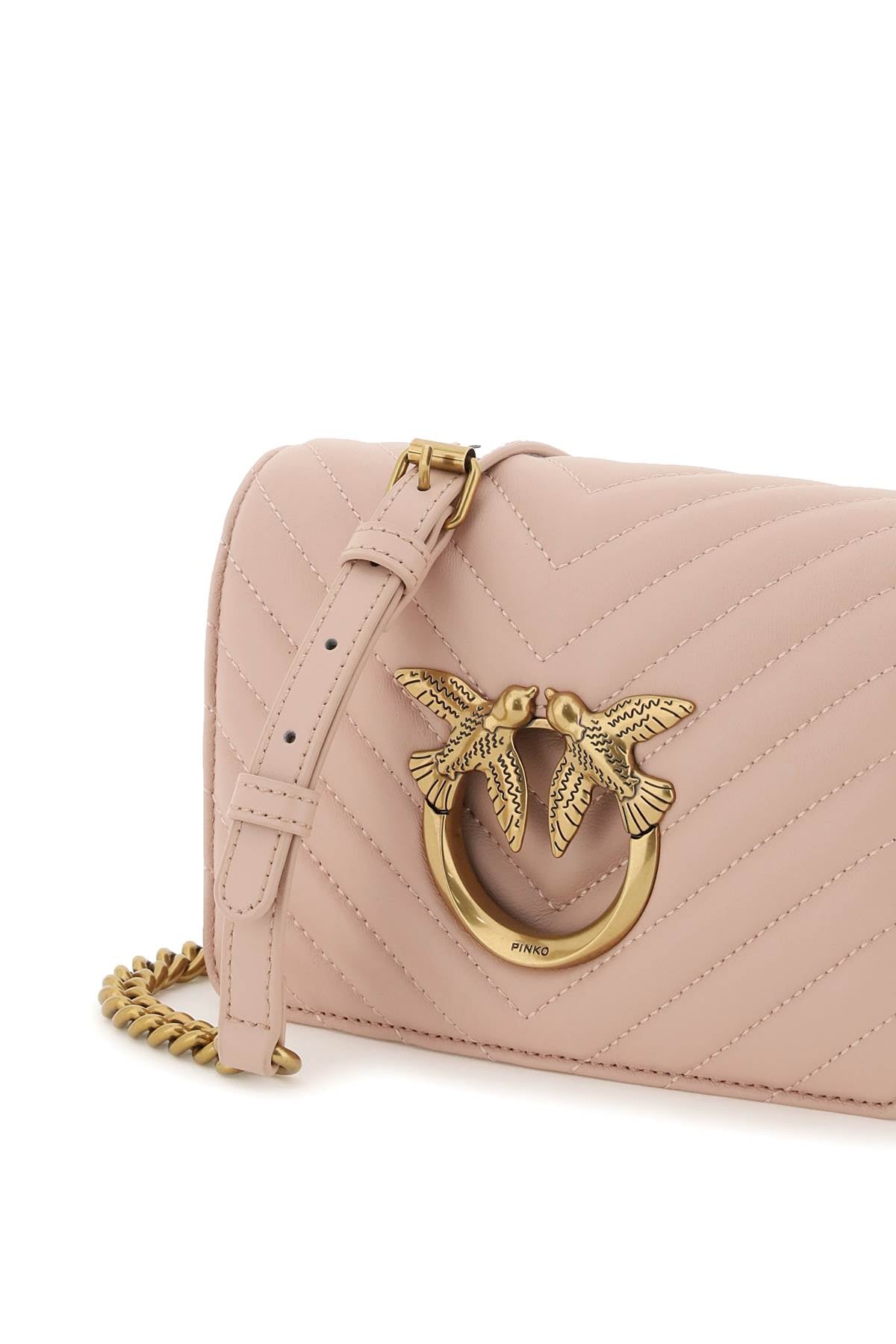 Pinko Pinko love click mini chevron bag