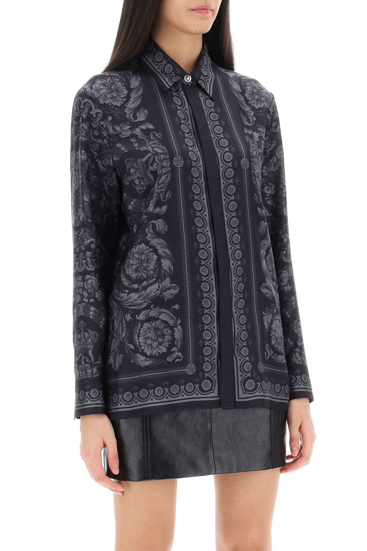 Versace Versace barocco shirt in crepe de chine