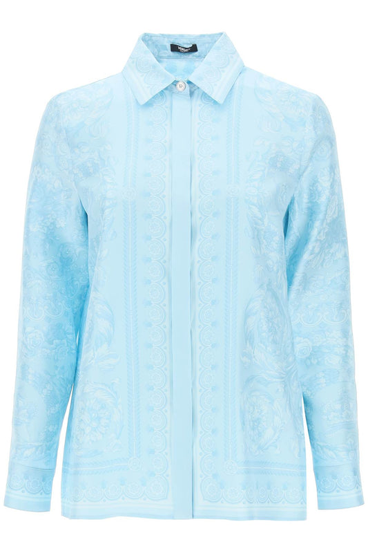 Versace Versace barocco shirt in crepe de chine