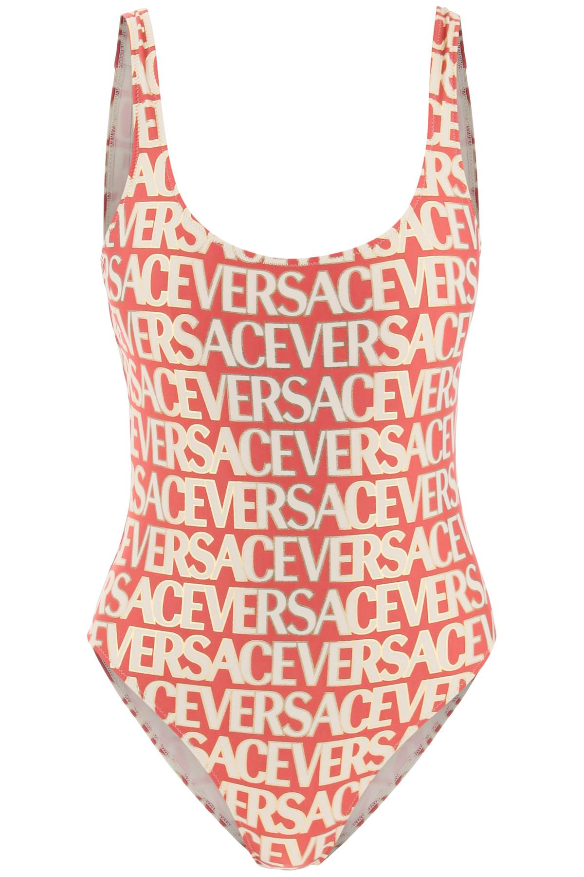 Versace Versace versace allover one-piece swimwear