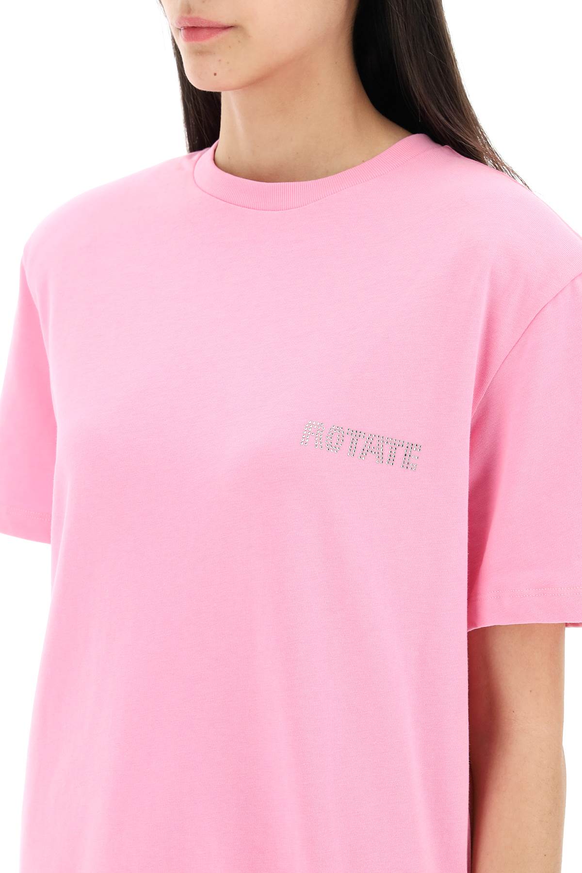 Rotate Rotate crystal cut-out t-shirt