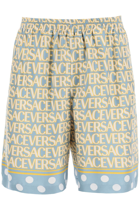 Versace Versace versace allover silk shorts