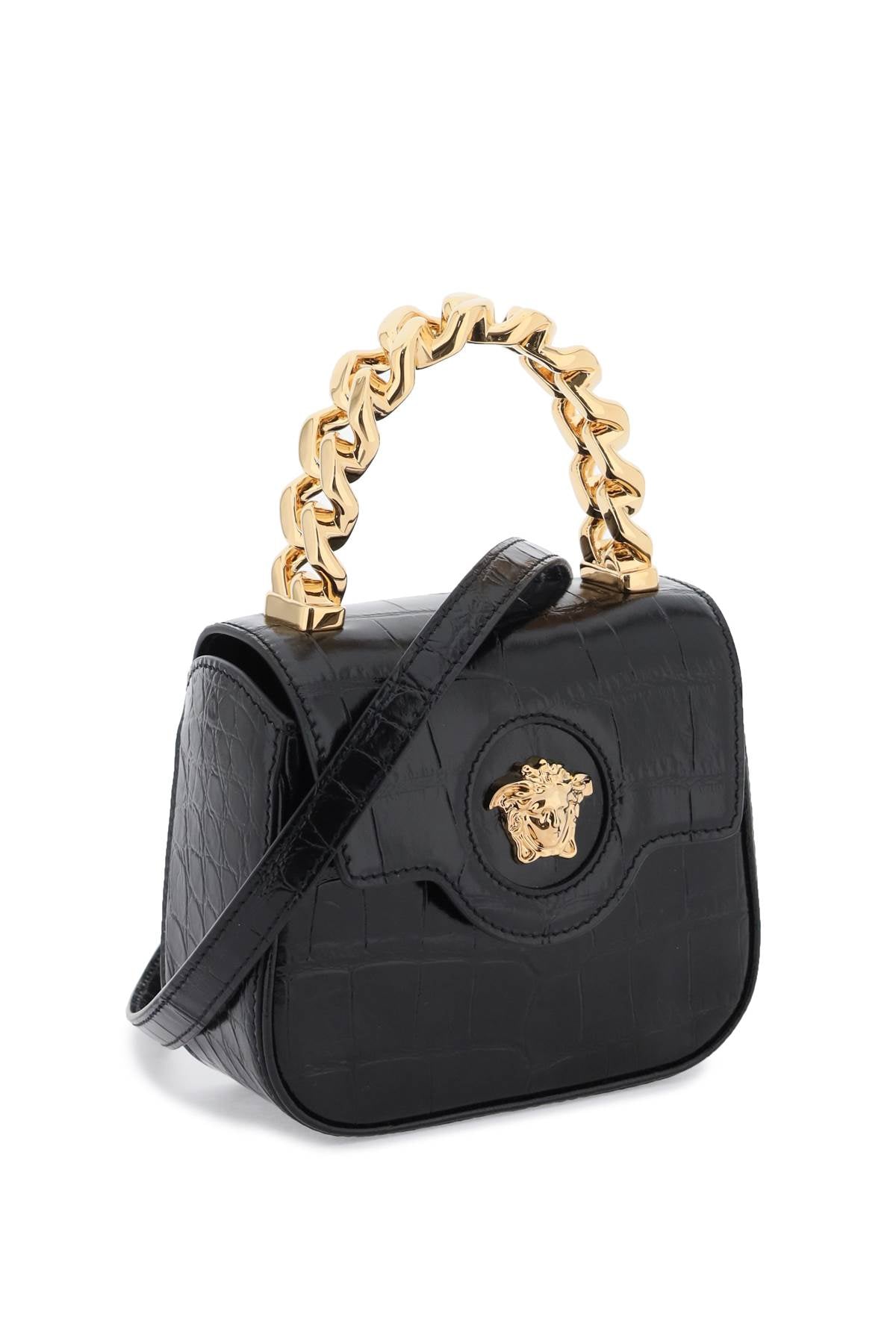 Versace Versace croco-embossed leather 'la medusa' mini bag