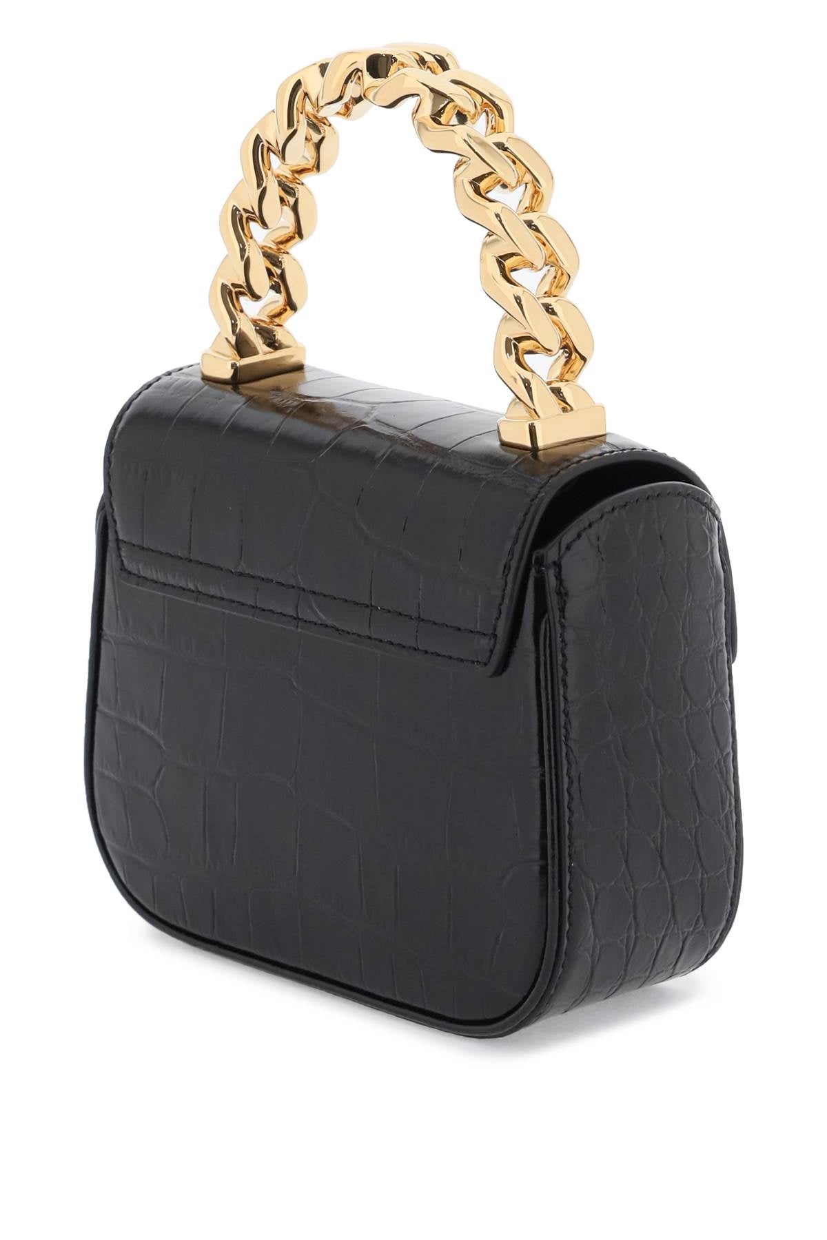 Versace Versace croco-embossed leather 'la medusa' mini bag