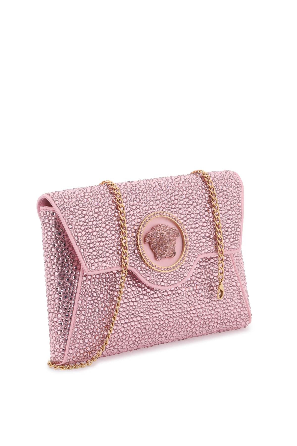 Versace Versace la medusa envelope clutch with crystals