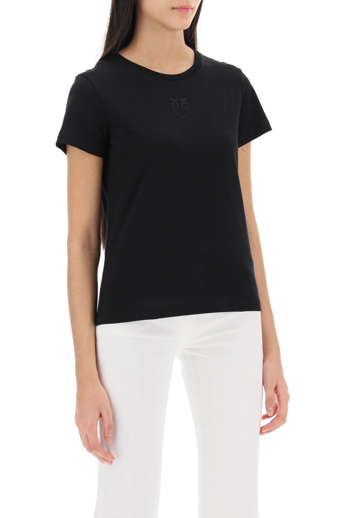 Pinko embroidered effect logo t-shirt