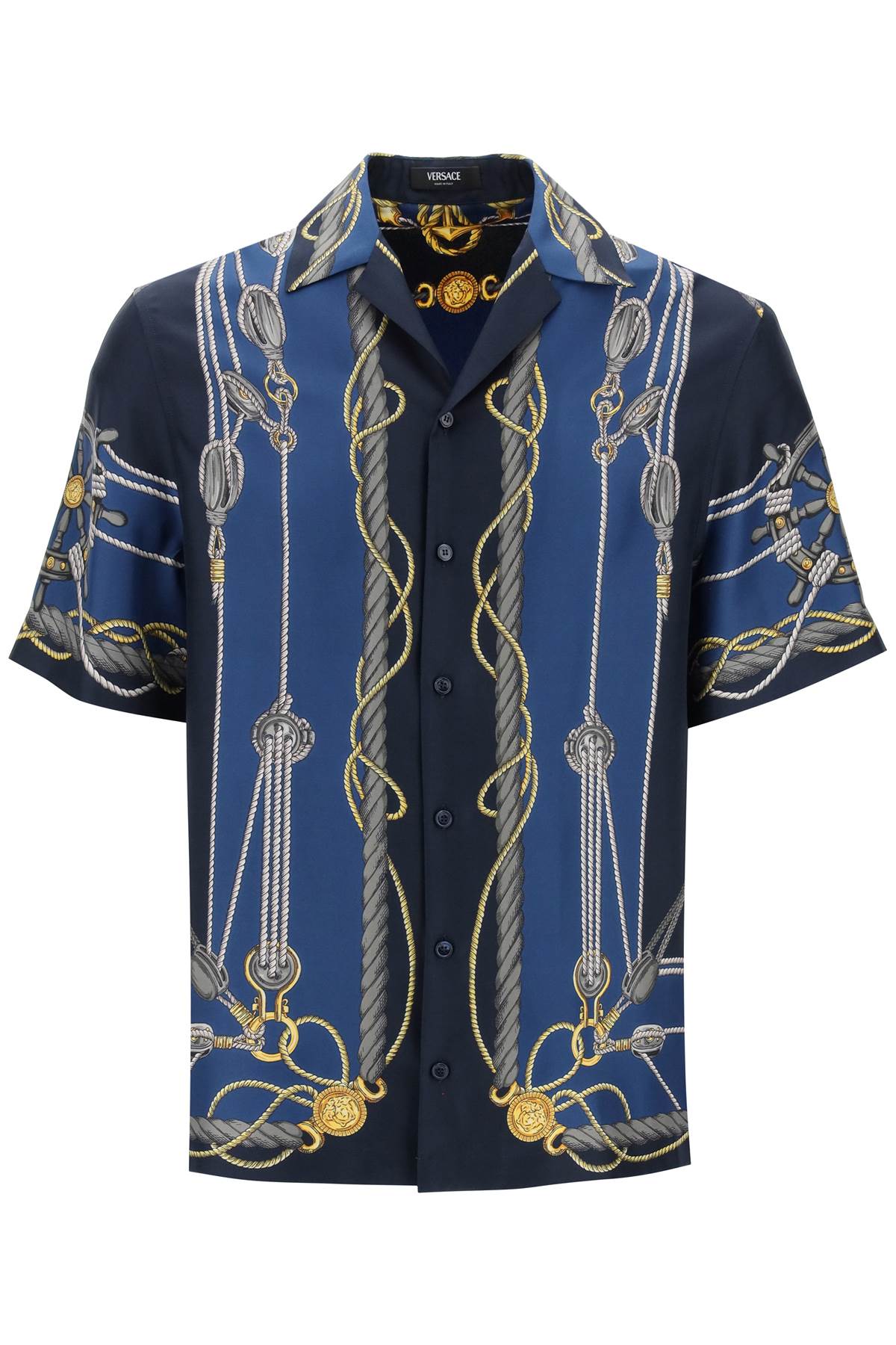 Versace Versace versace nautical bowling shirt