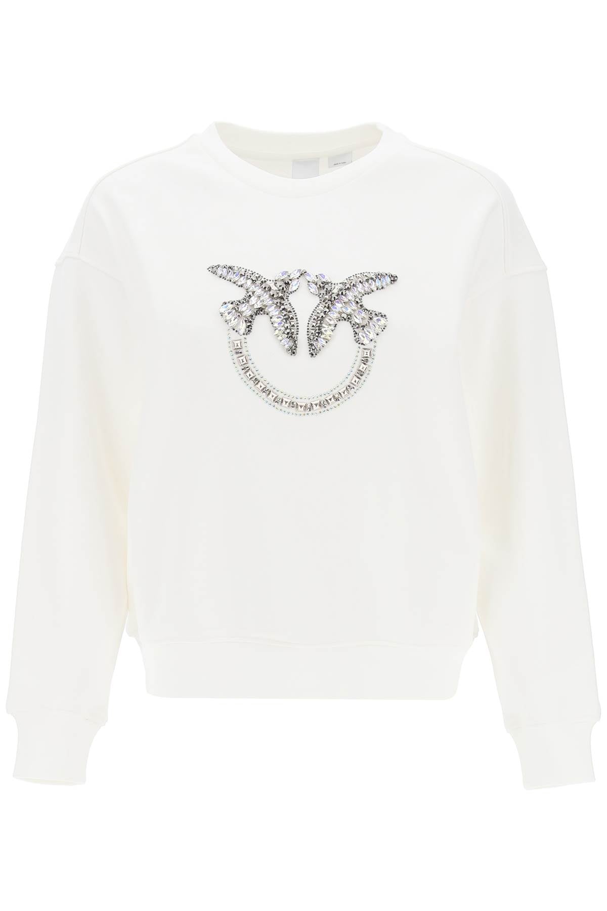 Pinko Pinko nelly sweatshirt with love birds embroidery