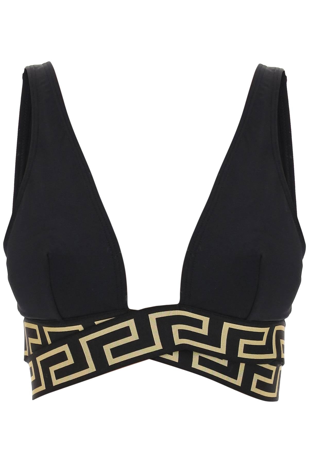 Versace Versace bikini top with greca bands