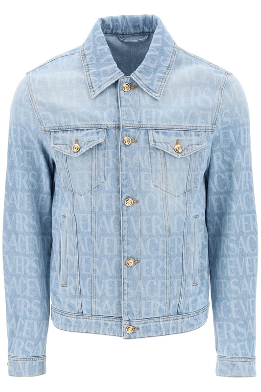 Versace versace allover denim jacket