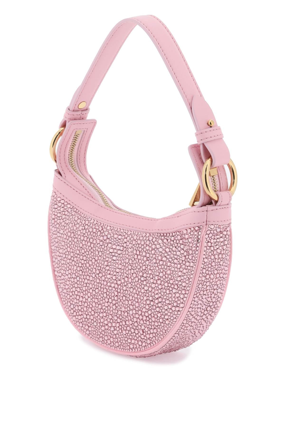 Versace Versace repeat mini hobo bag with crystals