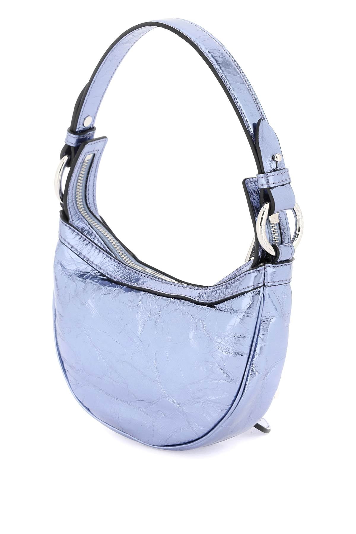 Versace Versace metallic leather 'repeat' mini hobo bag