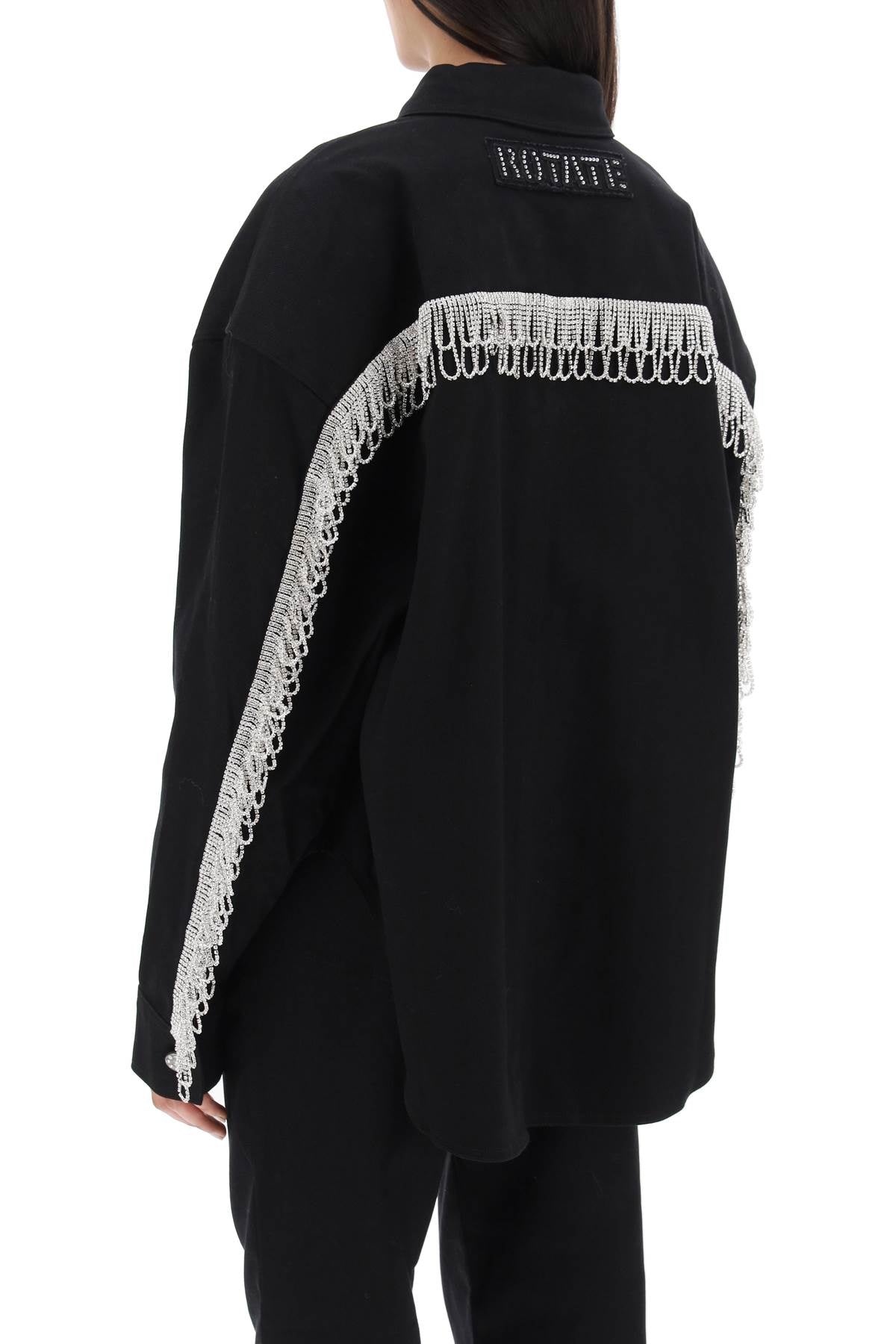 Rotate Rotate overshirt with crystal fringes