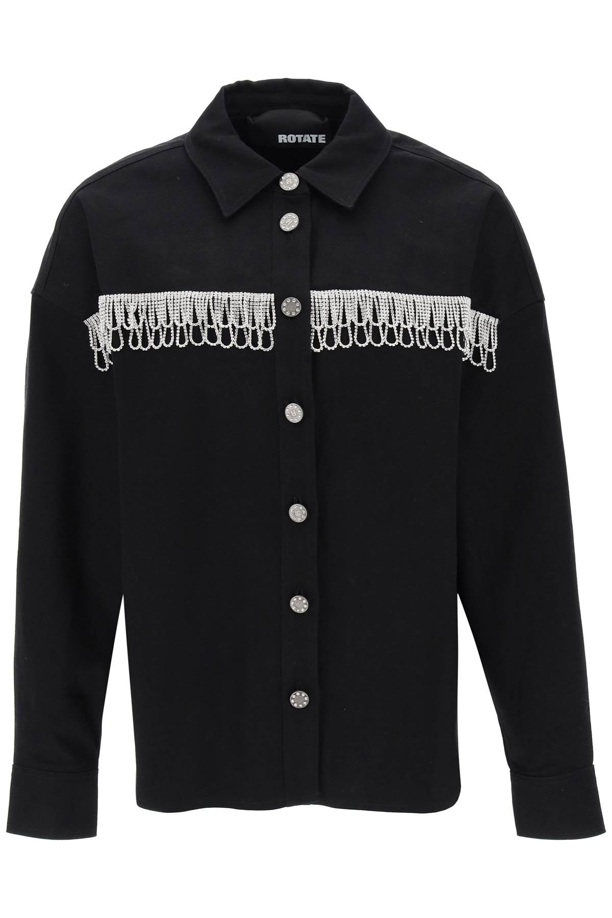 Rotate Rotate overshirt with crystal fringes