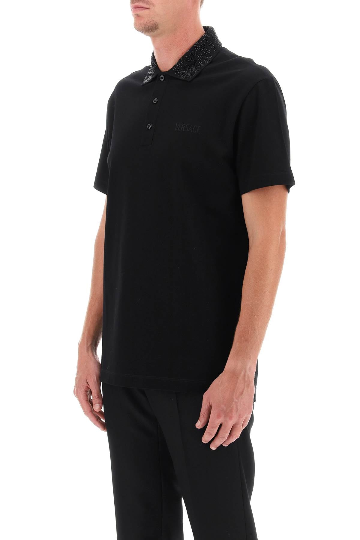 Versace Versace barocco silhouette polo shirt