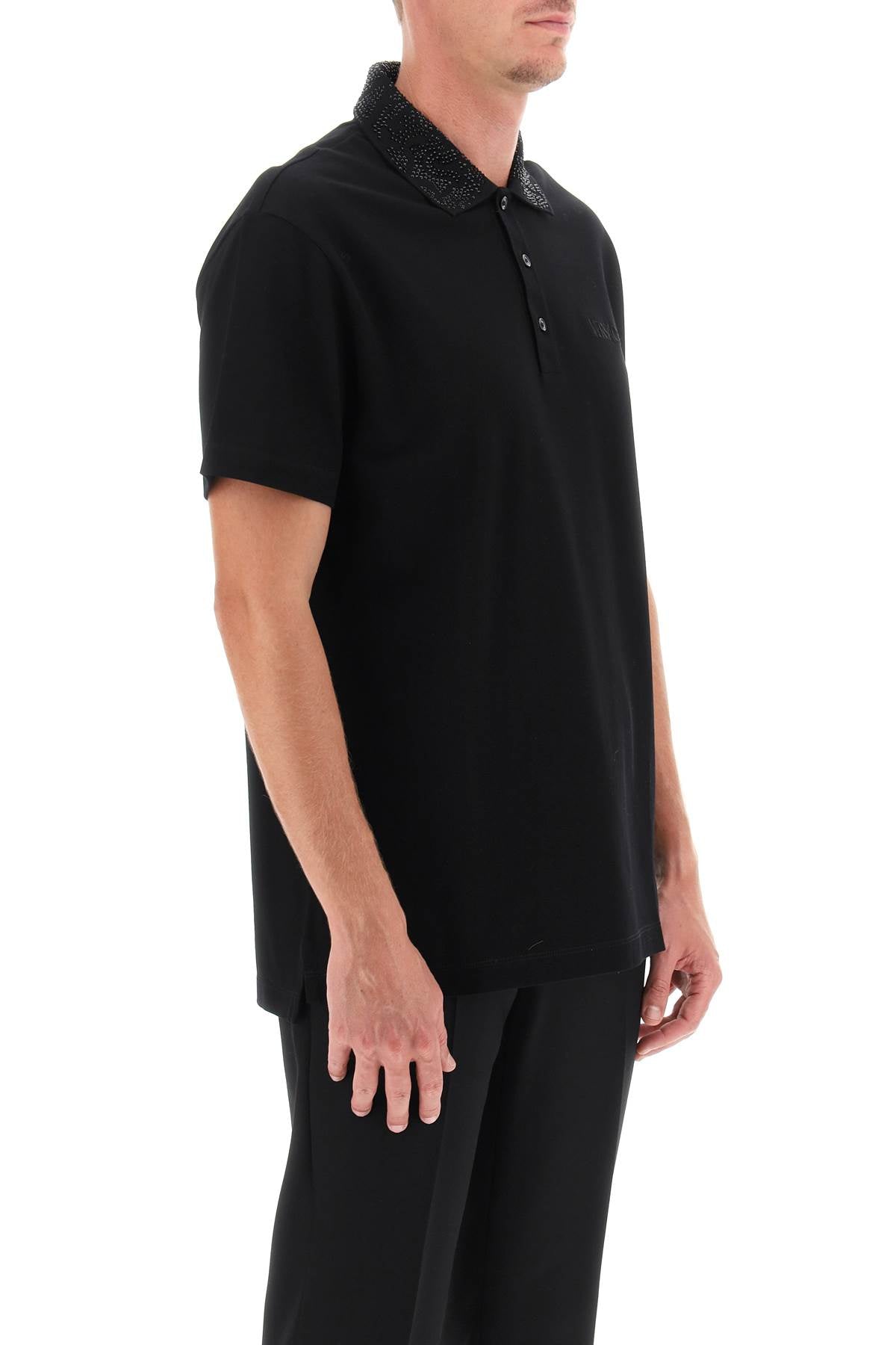 Versace Versace barocco silhouette polo shirt