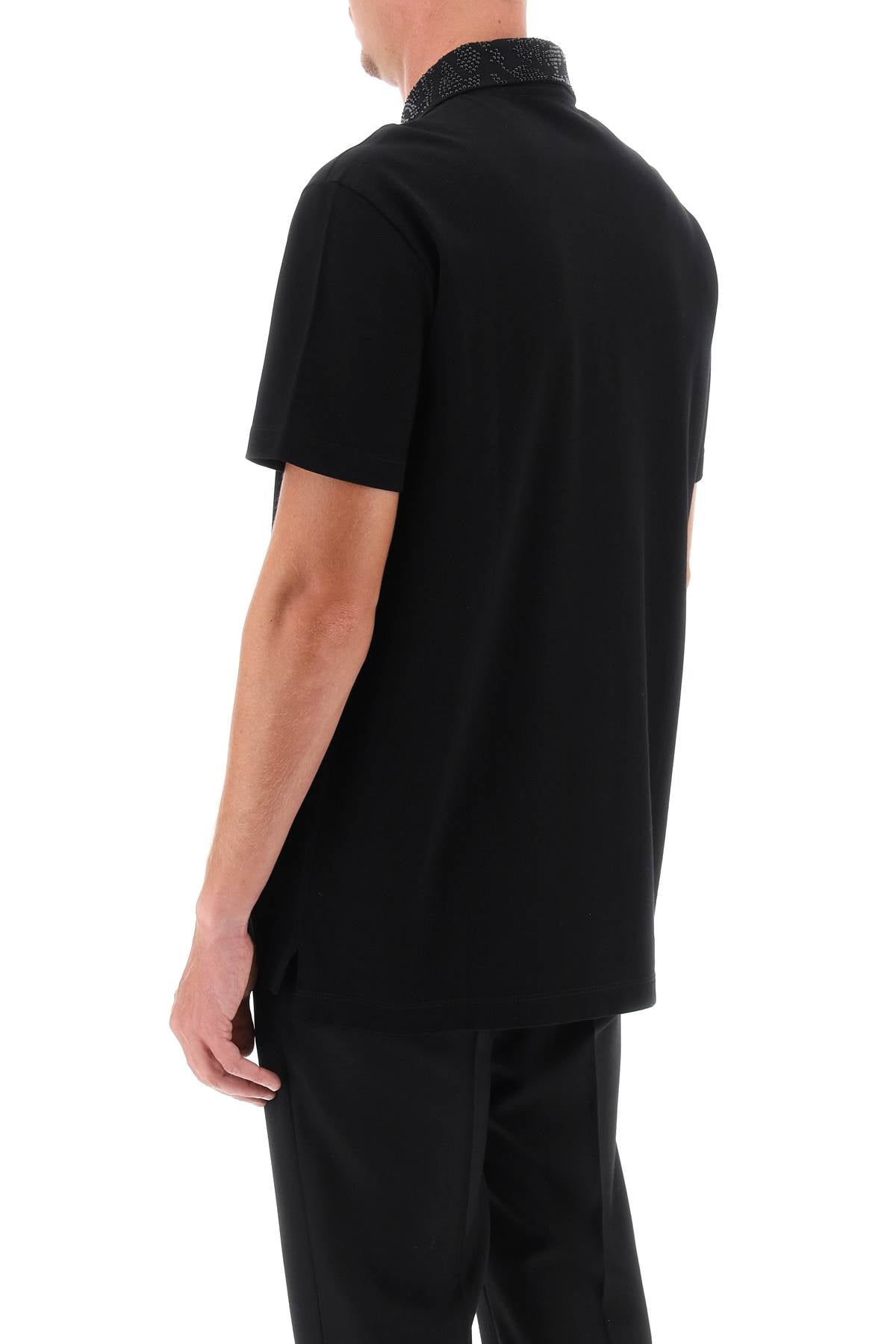 Versace Versace barocco silhouette polo shirt