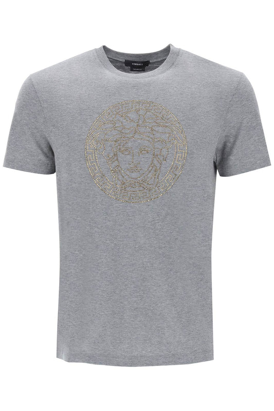 Versace Versace rhinestones medusa t-shirt