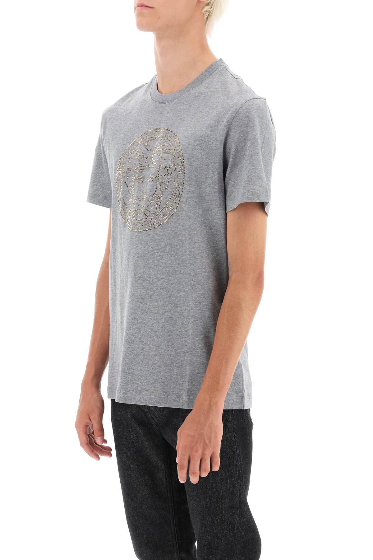 Versace Versace rhinestones medusa t-shirt