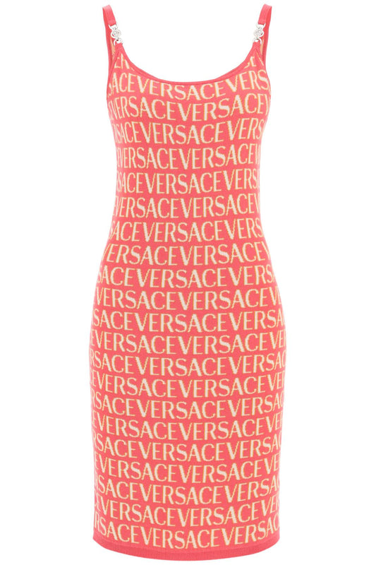 Versace Versace monogram knit mini dress