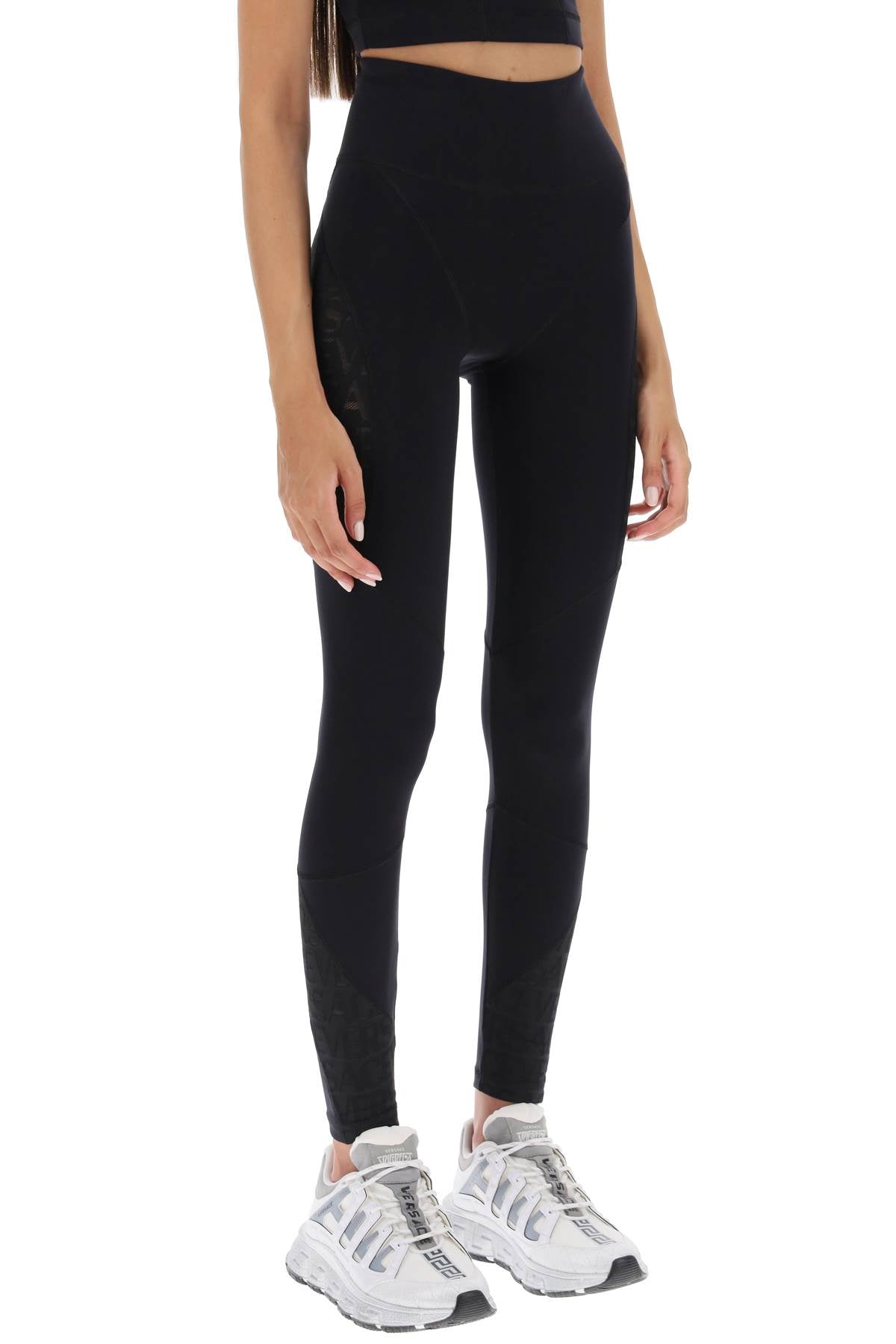 Versace Versace sports leggings with lettering