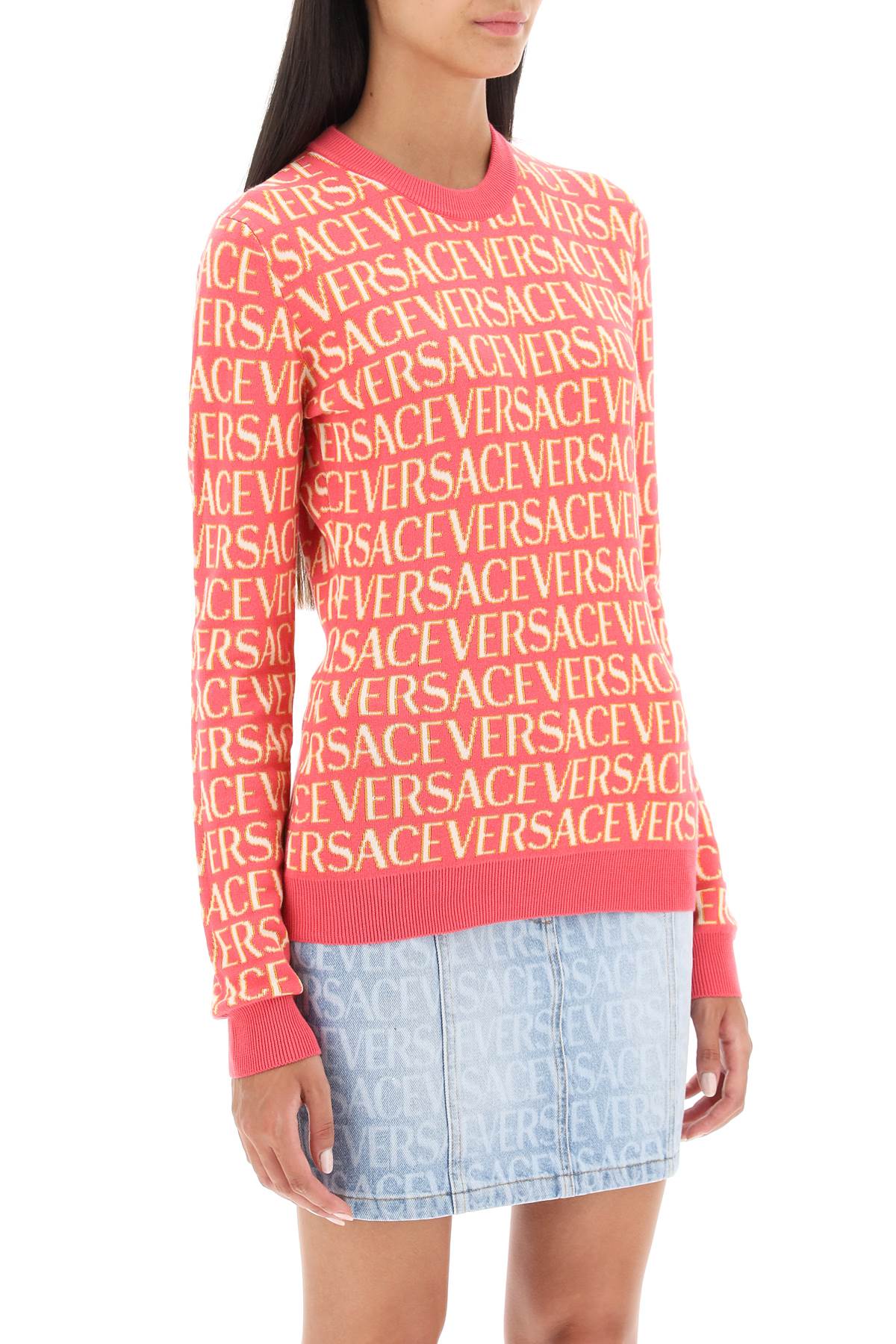 Versace Versace 'versace allover' crew-neck sweater