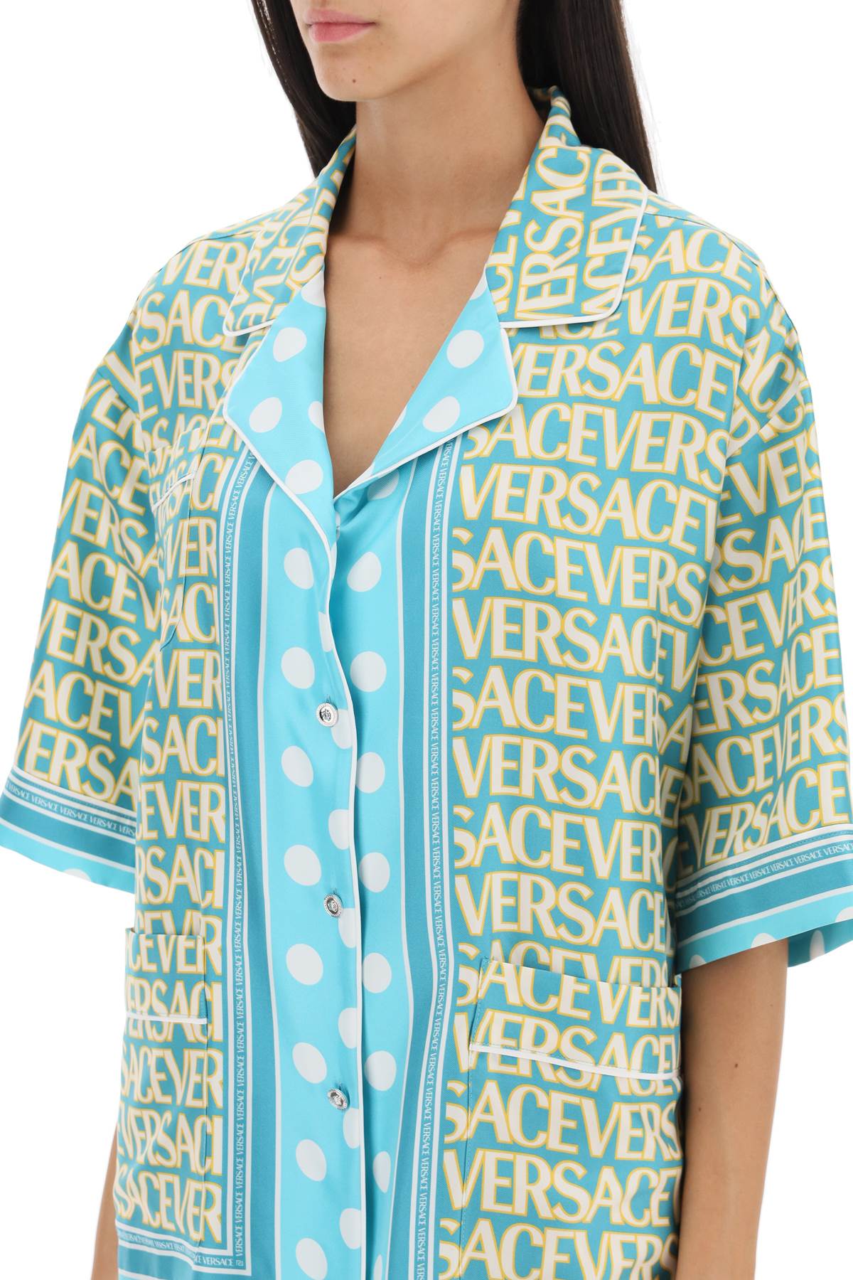 Versace Versace 'versace allover polka dot' short-sleeved shirt