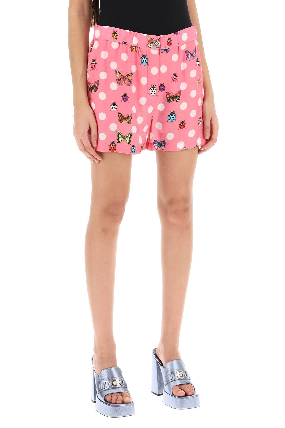 Versace Versace butterflies&ladybugs polka dot shorts