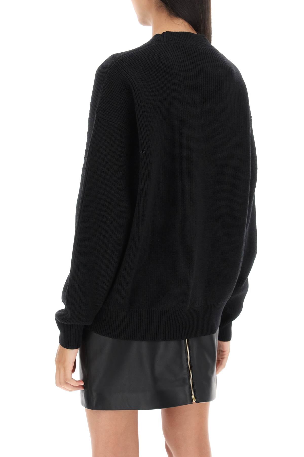 Versace Versace crew-neck sweater with logo inlay