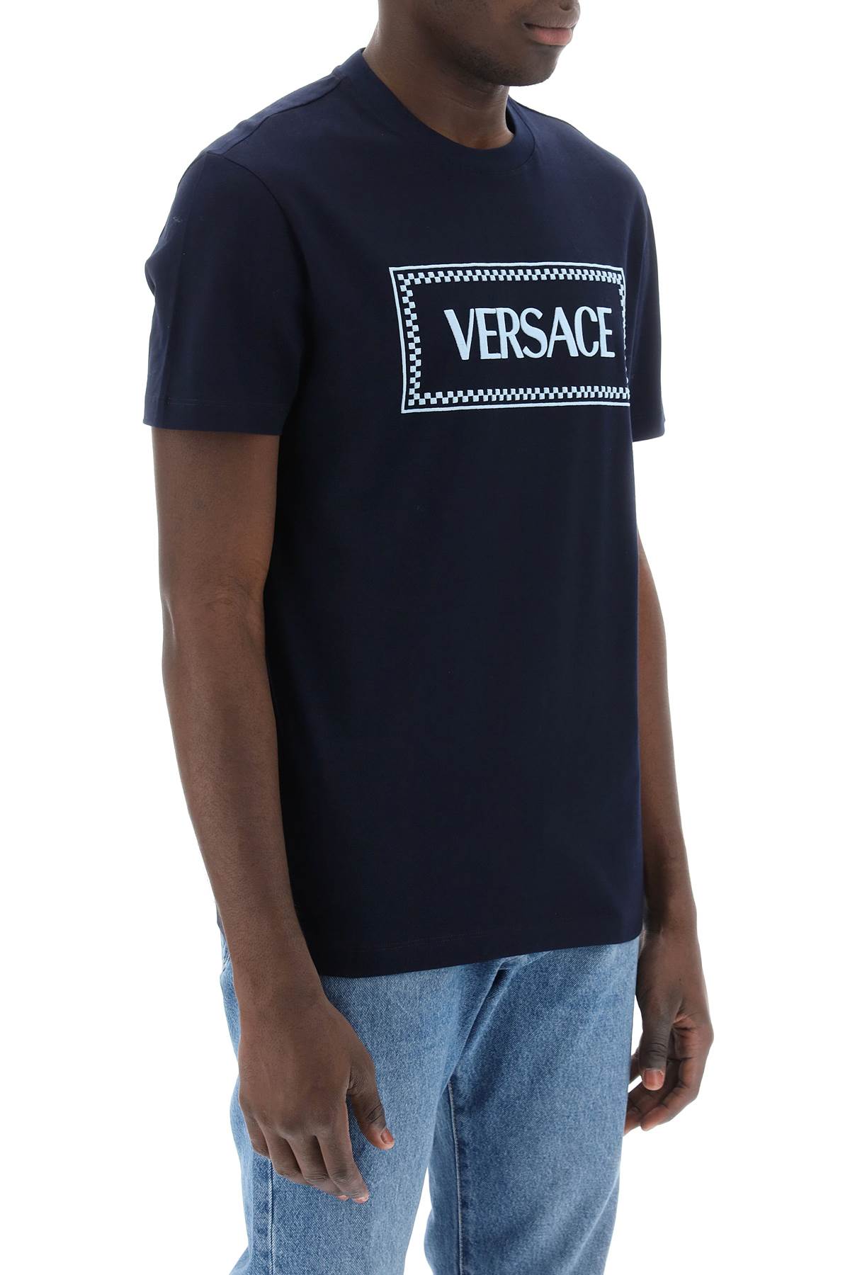 Versace Versace t-shirt con logo ricamato