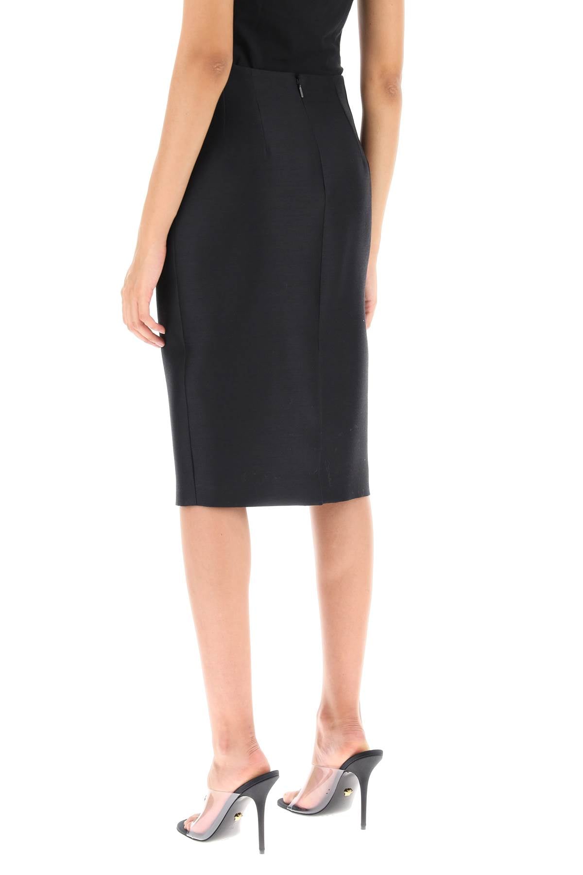 Versace Versace wool silk pencil skirt