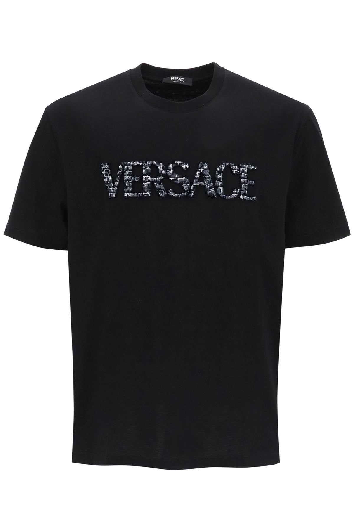 Versace Versace croco-effect logo t-shirt