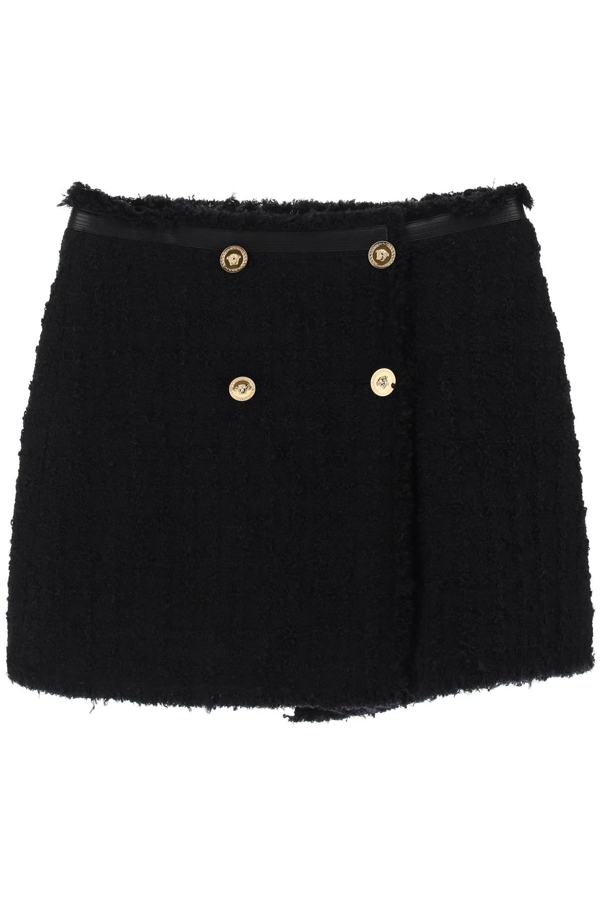 Versace Versace heritage mini skirt in boucle tweed